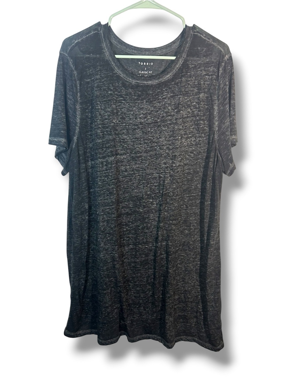 Torrid Black Burnout Tee 2X